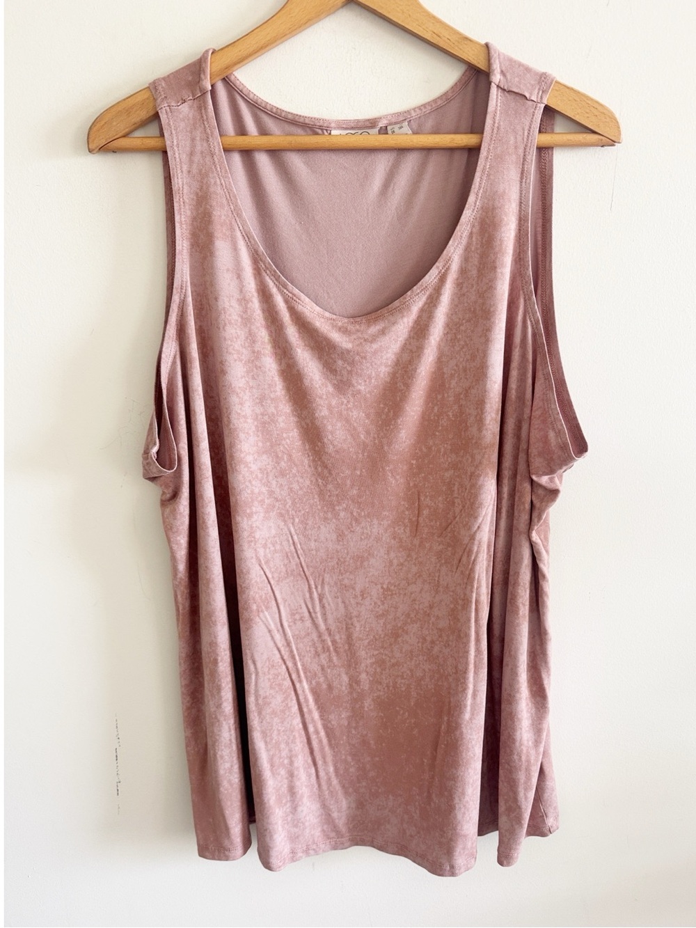 LOGO Lori Goldstein pink scoop neck tunic sleeveless top size 3X